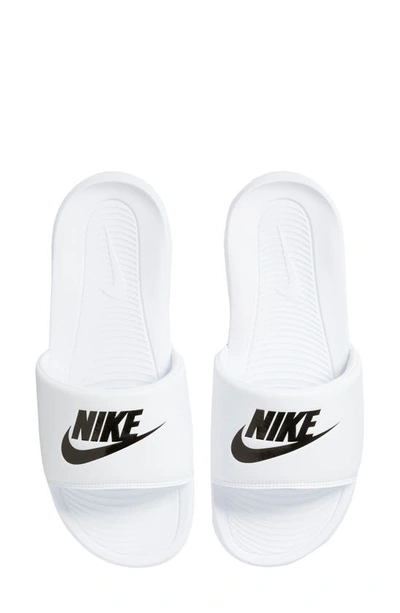 Shop Nike Victori One Sport Slide In White/ Black/ White