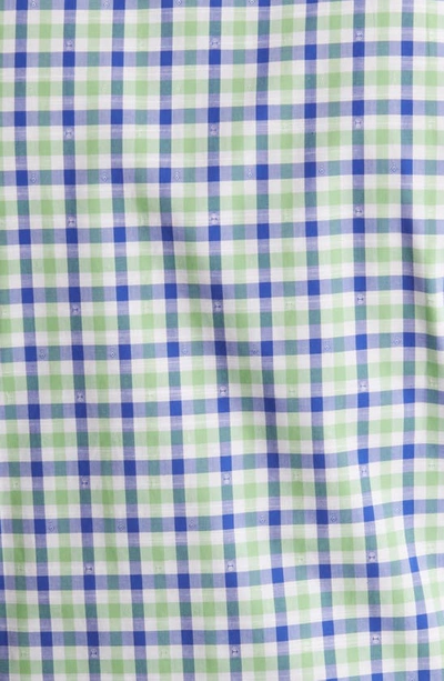 Shop Duchamp Tailored Fit Gingham Dress Shirt In Green