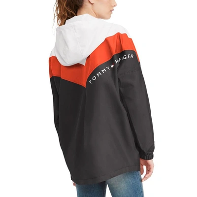 Shop Tommy Hilfiger Orange/black Philadelphia Flyers Staci Half-zip Windbreaker Jacket