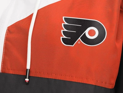 Shop Tommy Hilfiger Orange/black Philadelphia Flyers Staci Half-zip Windbreaker Jacket
