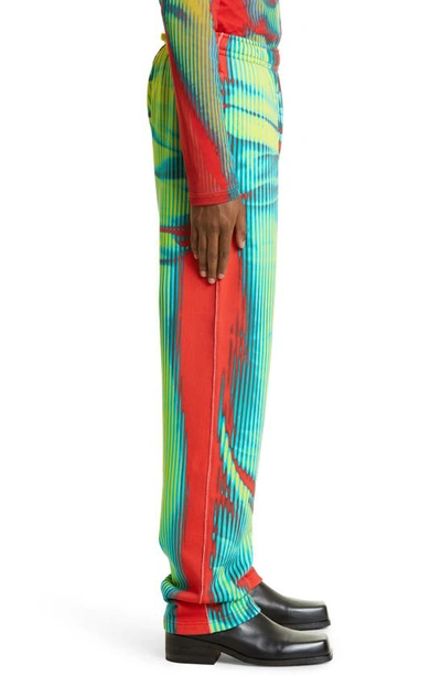 Shop Y/project X Jean Paul Gaultier Body Morph Trompe L'oeil Cotton Sweatpants In Yellow / Red / Blue