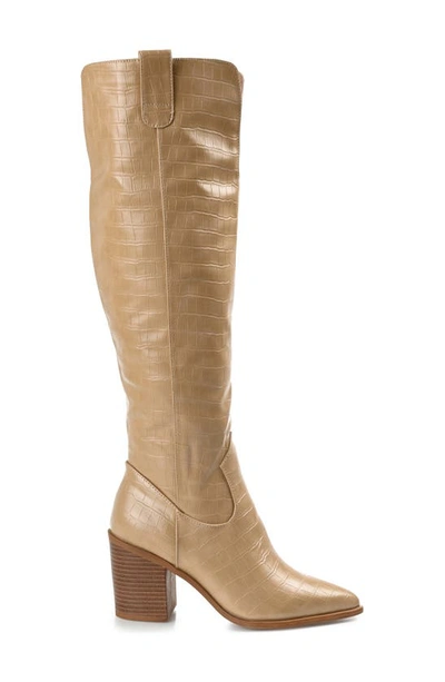 Journee Collection Foam Therese Boots In Tan