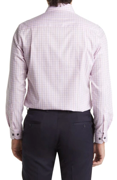 Shop Duchamp Tailored Fit Check Dress Shirt In Pink