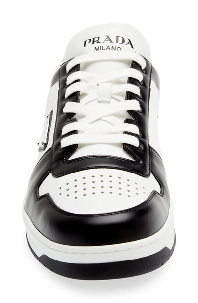 Shop Prada Downtown Logo Low Top Sneaker In Bianco/nero