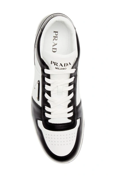 Shop Prada Downtown Logo Low Top Sneaker In Bianco/nero