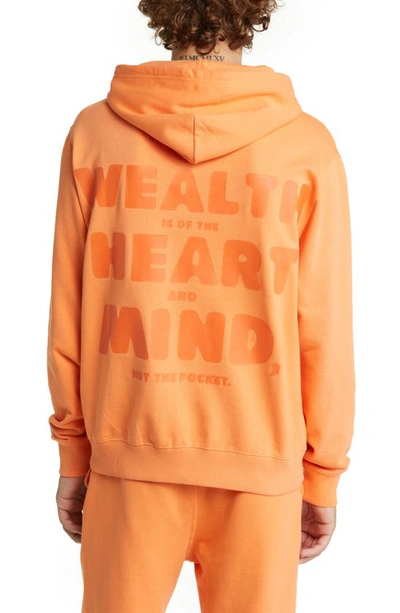 Shop Billionaire Boys Club Mantra French Terry Hoodie In Nectarine