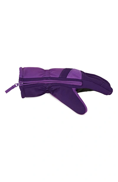Shop Zipglove Kids' Mixed Media Zip Gloves In Purple 1917