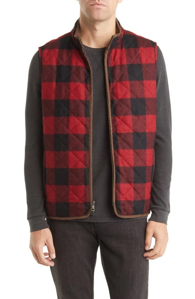 Peter Millar Essex Quilted Wool Travel Vest: Claret