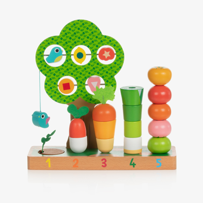 Shop Vilac Vegetable Counting Activity Toy (27cm) In Green