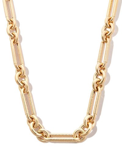 Shop Lauren Rubinski 14k Yellow Gold Diamond Encrusted Chain Necklace