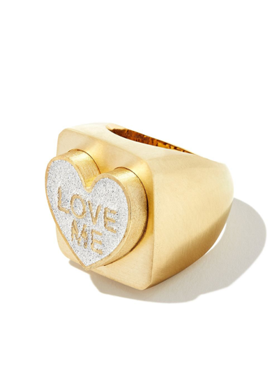 Shop Lauren Rubinski 14k Yellow Gold Heart Signet Ring