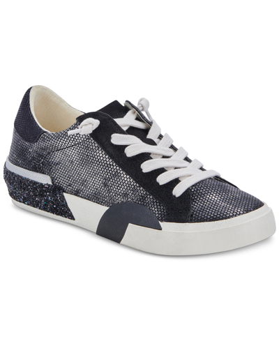 Shop Dolce Vita Women's Zina Lace-up Sneakers Women's Shoes In Gunmetal Leather