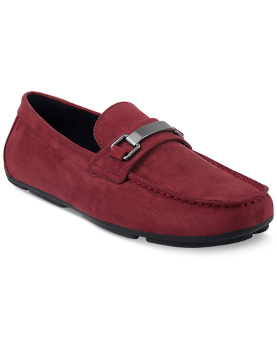 Shop Alfani Men's Egan Driving Loafers, Created For Macy's In Red