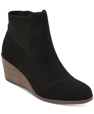 Toms Women's Wedge Heel Booties In Black
