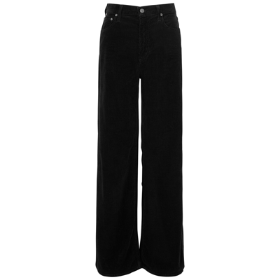 Shop Citizens Of Humanity Paloma Wide-leg Corduroy Jeans In Black