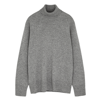 The Row Essentials Stepny Wool And Cashmere-blend Turtleneck Sweater In Grey