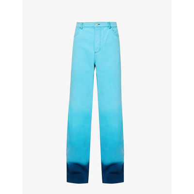 Shop Botter Gradient Relaxed-fit Straight-leg Organic-denim Jeans In Blue Gradient