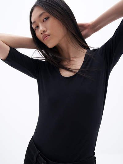 FILIPPA K COTTON STRETCH SCOOP NECK TOP 