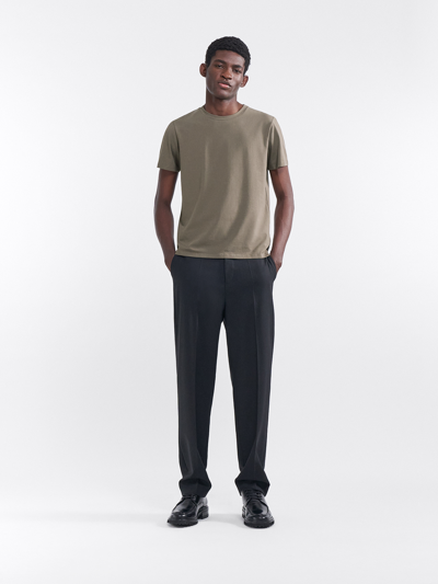 Filippa K Stretch Cotton Tee In Brown