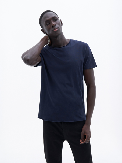 Shop Filippa K Roll Neck Tee In Blue