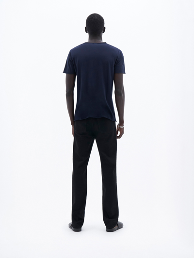 Filippa K Roll Neck Tee In Blue