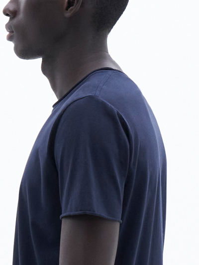 Filippa K Roll Neck Tee In Blue