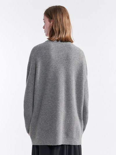 Shop Filippa K Margaux Cardigan In Mid Grey Melange