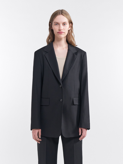 Filippa K Davina Oversized Wool Blazer In Black
