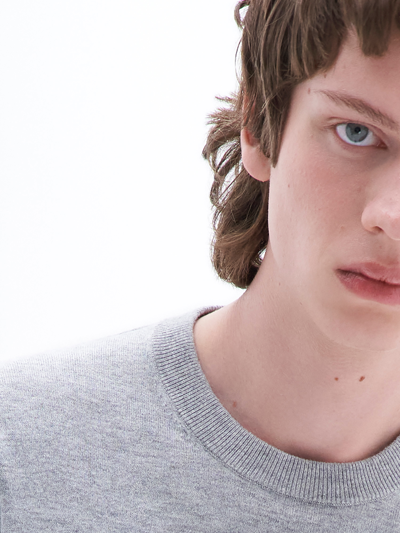 Filippa K Cotton Merino Sweater In Grey