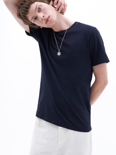 Filippa K Stretch Cotton Tee In Blue