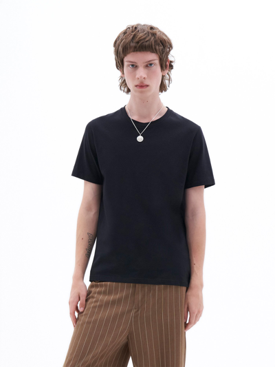 Shop Filippa K Stretch Cotton Tee In Black