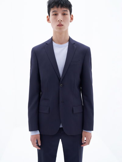 Shop Filippa K Rick Wool Jacket In Blue