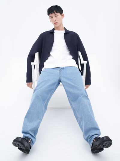Filippa K Louis Gabardine Jacket In Blue