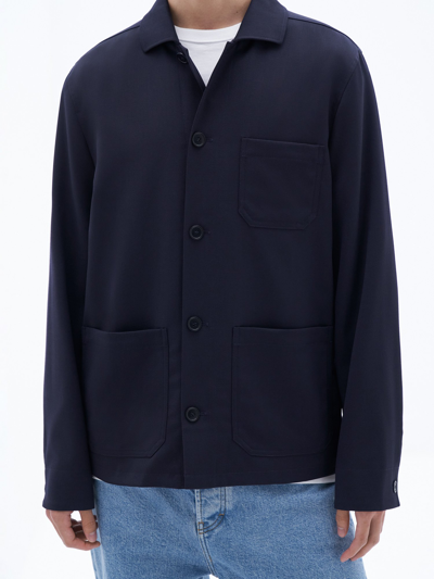 Filippa K Louis Gabardine Jacket In Blue