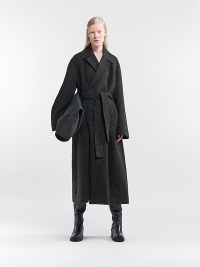 Shop Filippa K Ayla Check Coat In Grey