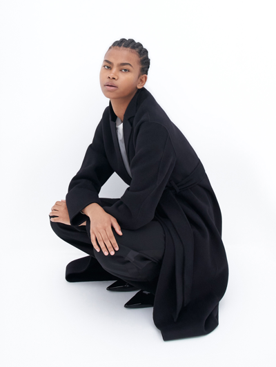 Filippa K Alexa Wool-cashmere Blend Long Coat In Black