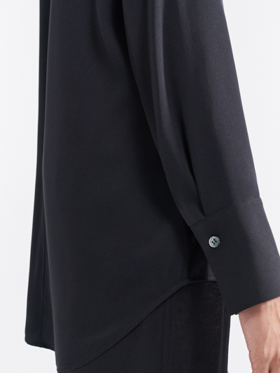 Filippa K Keyhole-collar Silk Blouse In Black