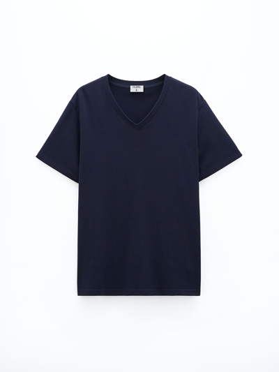 Filippa K Stretch V-neck Tee In Blue