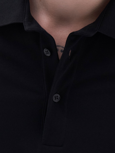 Shop Filippa K Luke Stretch Polo Shirt In Black