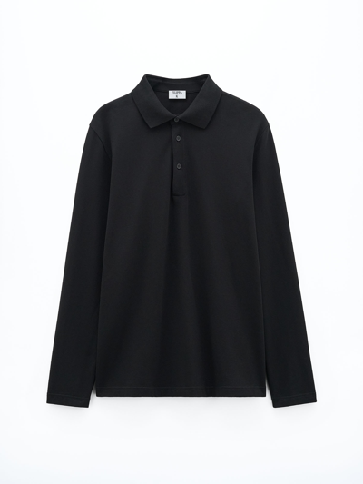 Shop Filippa K Luke Stretch Polo Shirt In Black