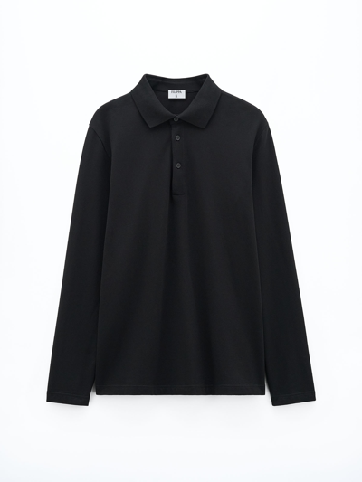 Filippa K Luke Stretch Polo Shirt In Black