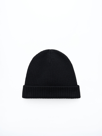 Filippa K Ribbed-knit Wool Beanie In Black