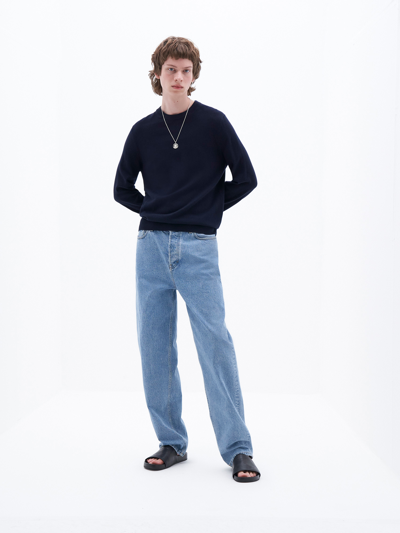 Filippa K Cotton Merino Sweater In Blue