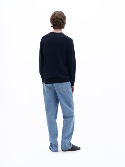 Filippa K Cotton Merino Sweater In Blue