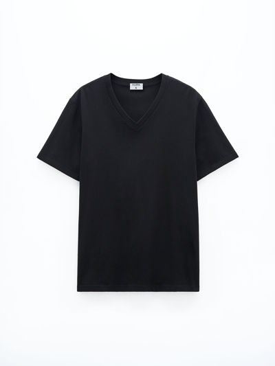 Filippa K Stretch V-neck Tee In Black
