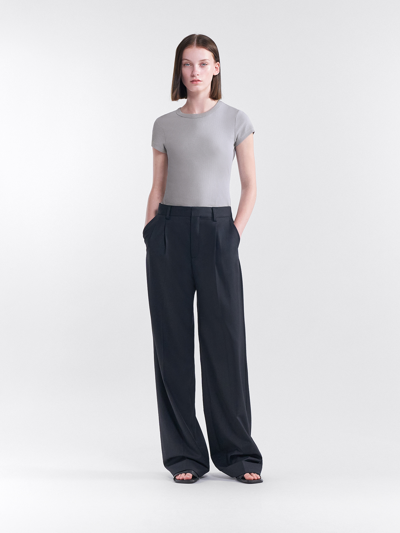 Filippa K Fine Rib Tee In Grey