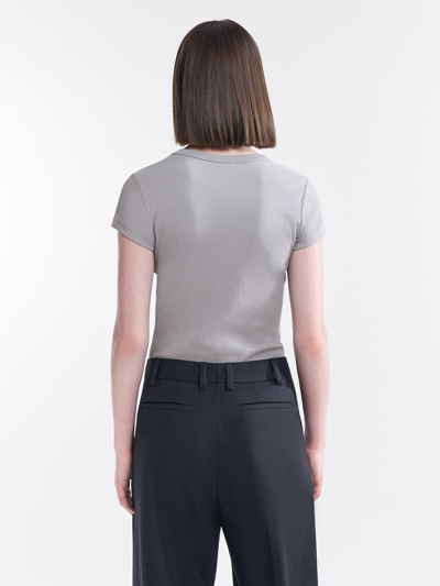 Filippa K Fine Rib Tee In Grey