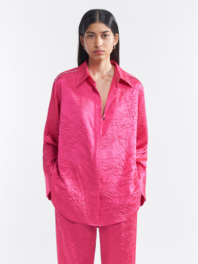 Shop Filippa K Crinkle Satin Shirt