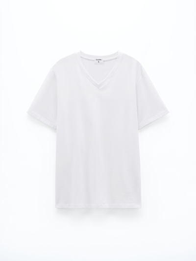 Filippa K Stretch V-neck Tee In White