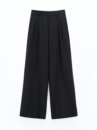 Filippa K Darcey Wool Palazzo Trousers In Black